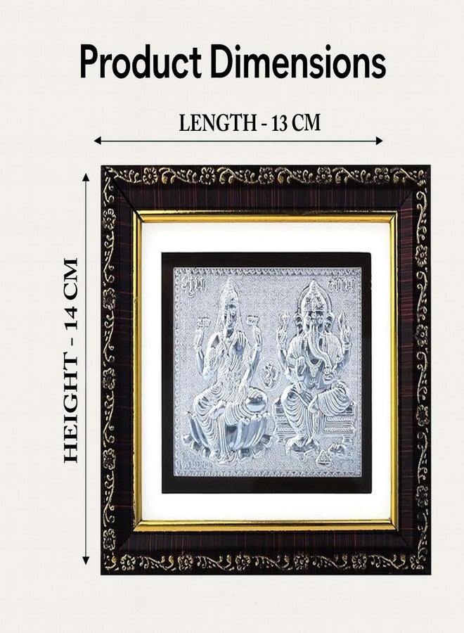 KWIZEAN 999 Pure Silver Lakshmi Ganesha Frame - Hindu Religious Photo Frame for Home, Temple and Pooja Room | Spiritual Gift for Wealth and Prosperity - Image 2
